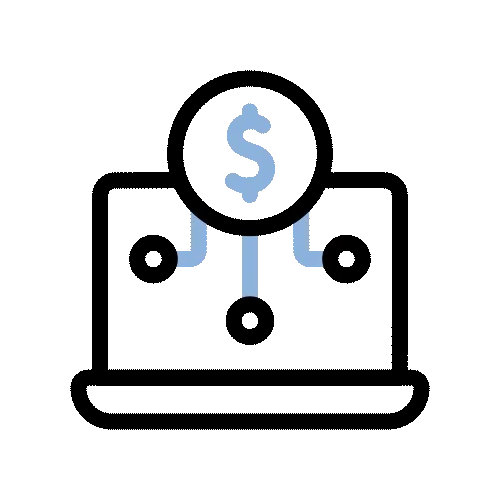 Computer with Dollar sign