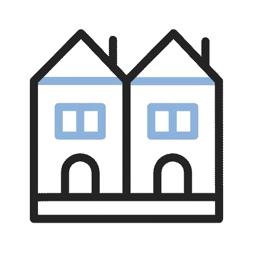 Town homes side by side