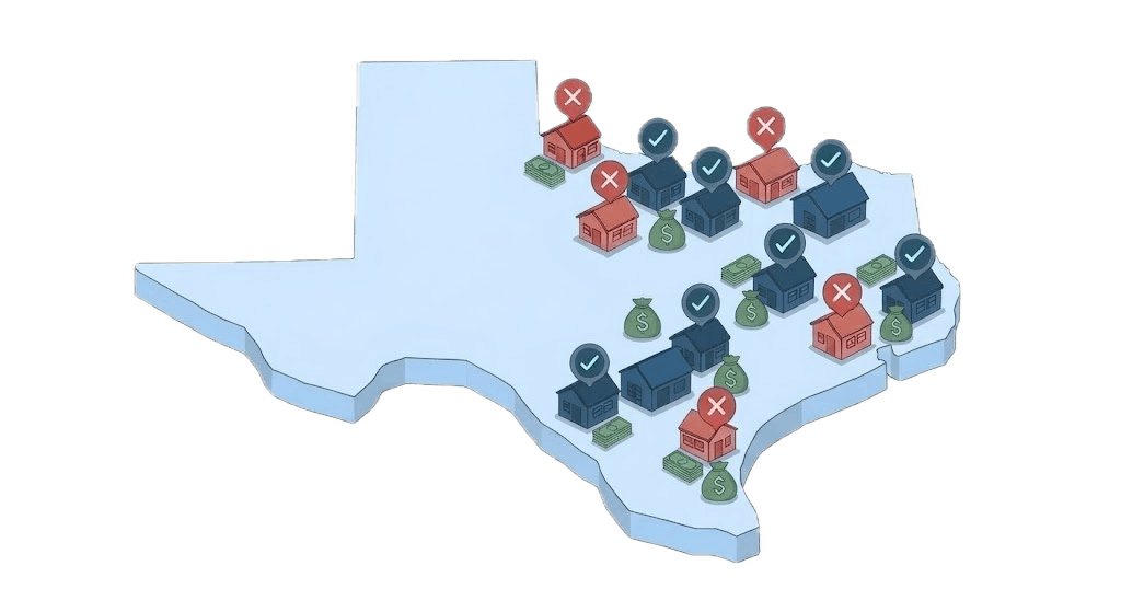 Texas property tax protest illustration